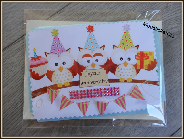 Carte Anniversaire hou hou 