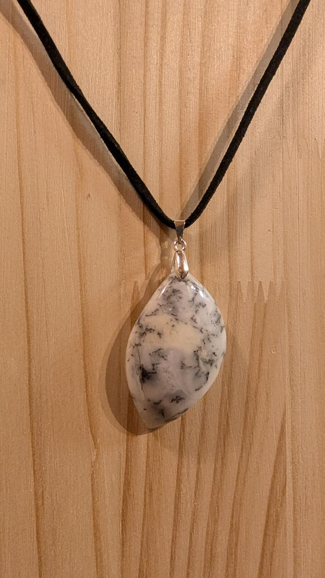 Pendentif jaspe dendritique 