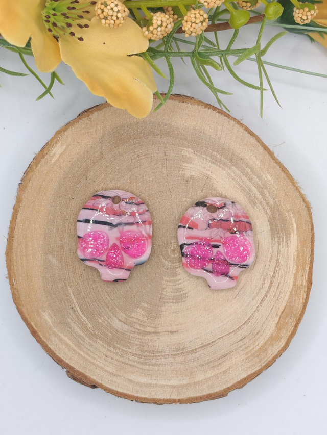 Tête de mort Zébré Rose 