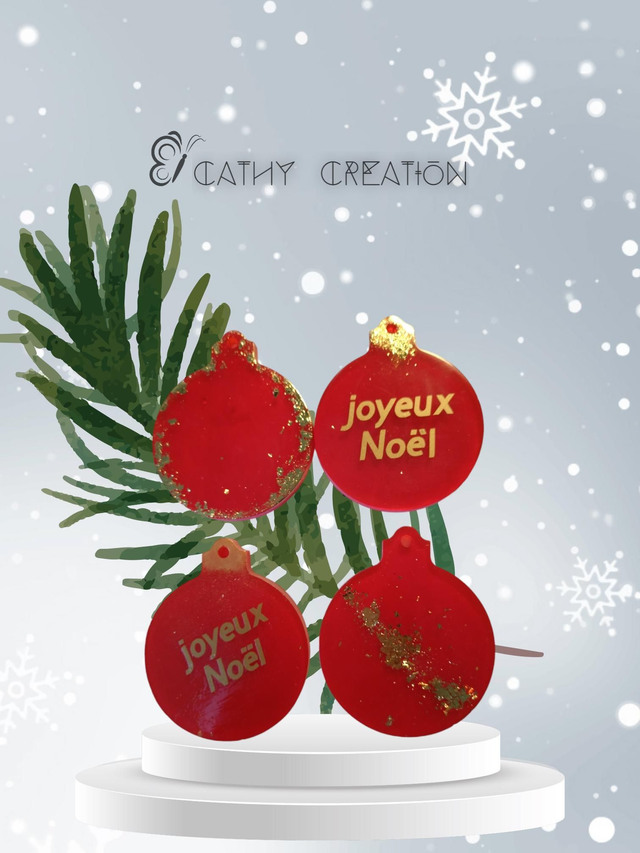 Lot de 4 suspensions de Noël 