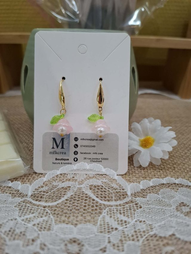 Boucle d'oreilles fleur