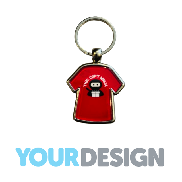 Promotional Keyrings - Metal Shirt Shape