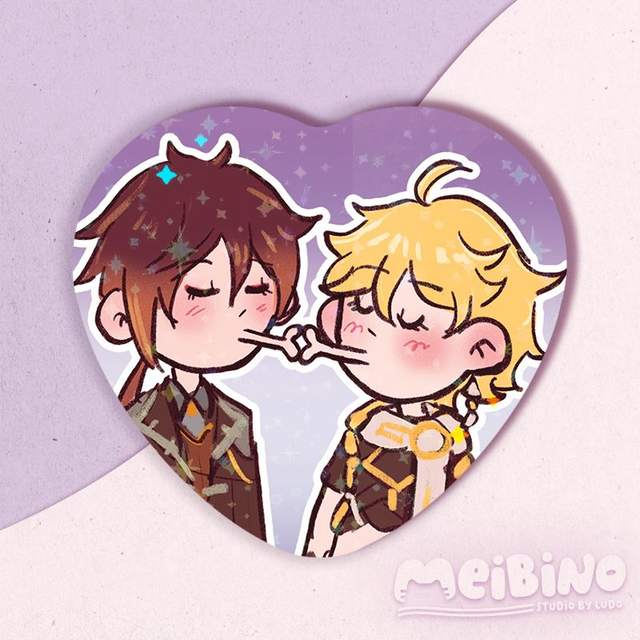 zhongli x aether kissu