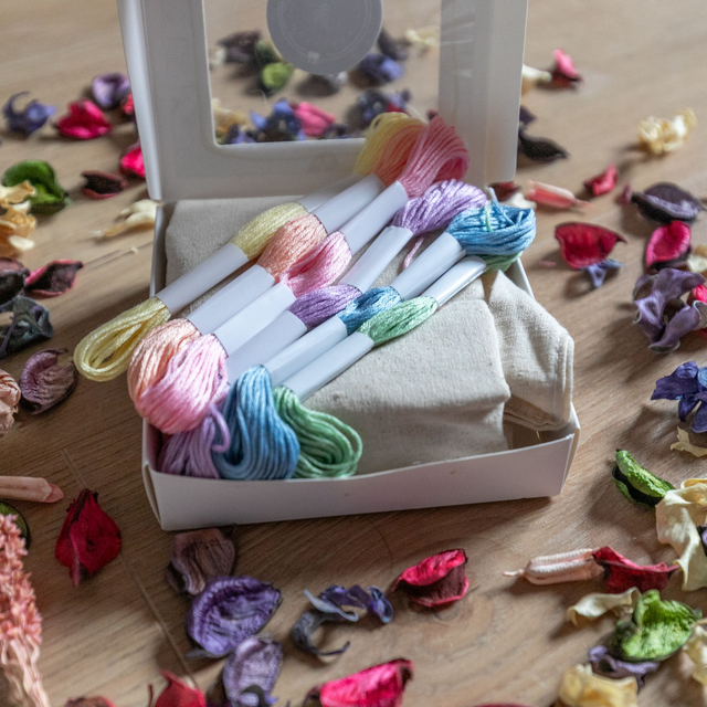 Kit de broderie "tote bag fleuri"