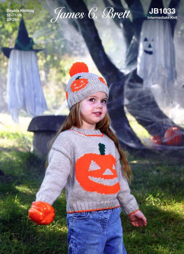 JB1033 Childrens Pumpkin Jumper and Hat Pattern