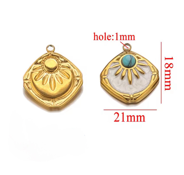 Charm occhio stilizzato turchese 