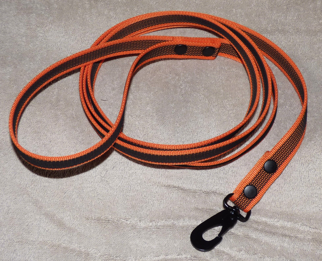 Antiglidkoppel 20mm x 200cm orange, med svart karbinhake