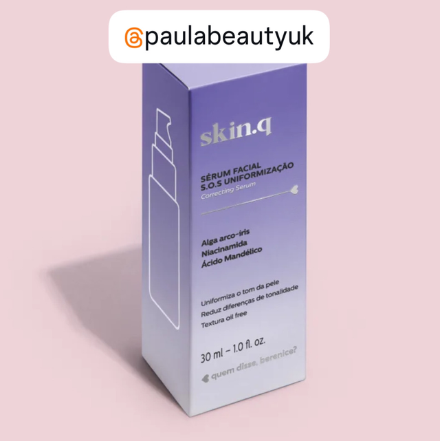 SÉRUM FACIAL SOS UNIFORMIZAÇÃO SKIN..Q, 30ML QDB