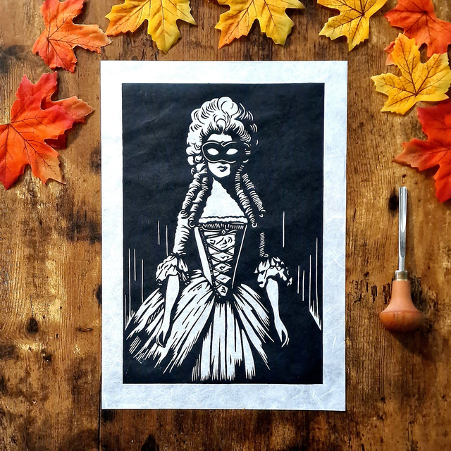 Linogravure - Madame