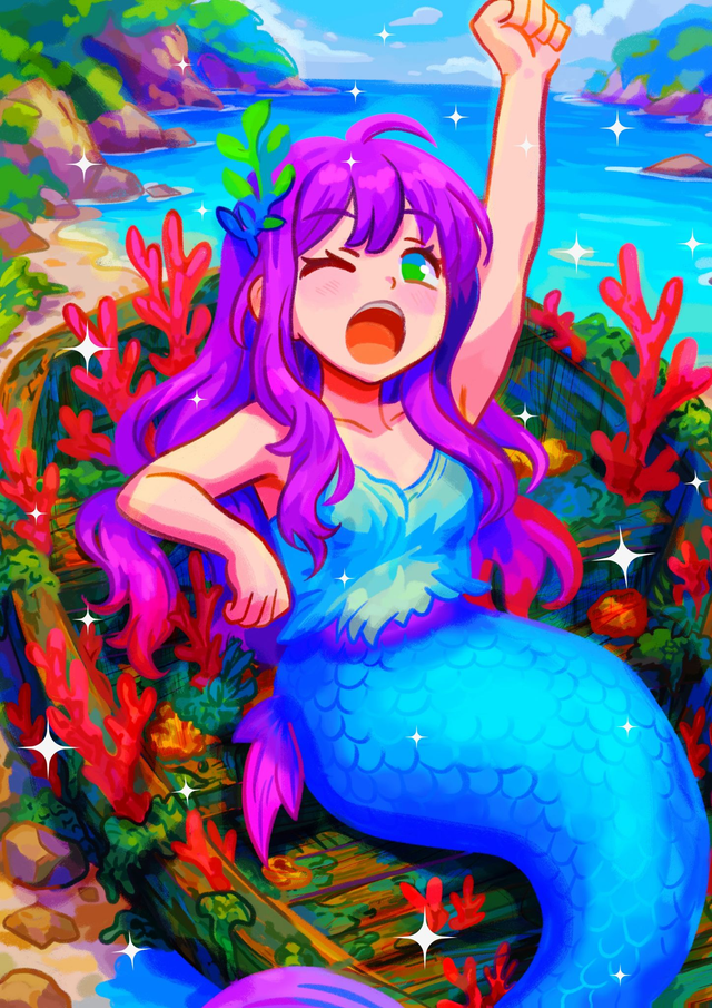 PRINT ORIGINAL - Coralia's awakening