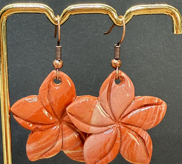 Boucles d’oreilles Tiaré grand modèle Terre de feu