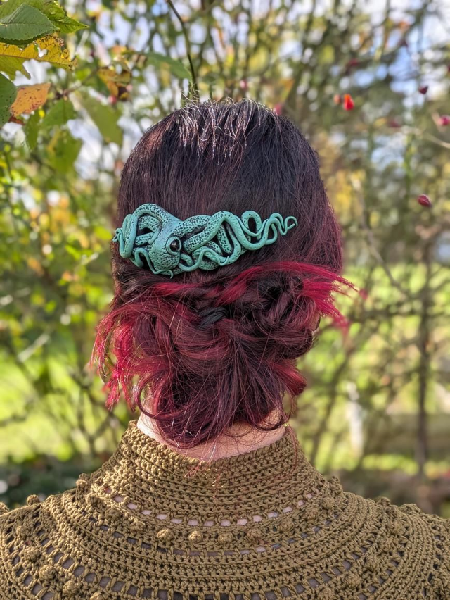 Peigne à cheveux Octopus Vert pale