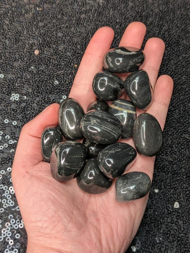 Pierre roulée obsidien 