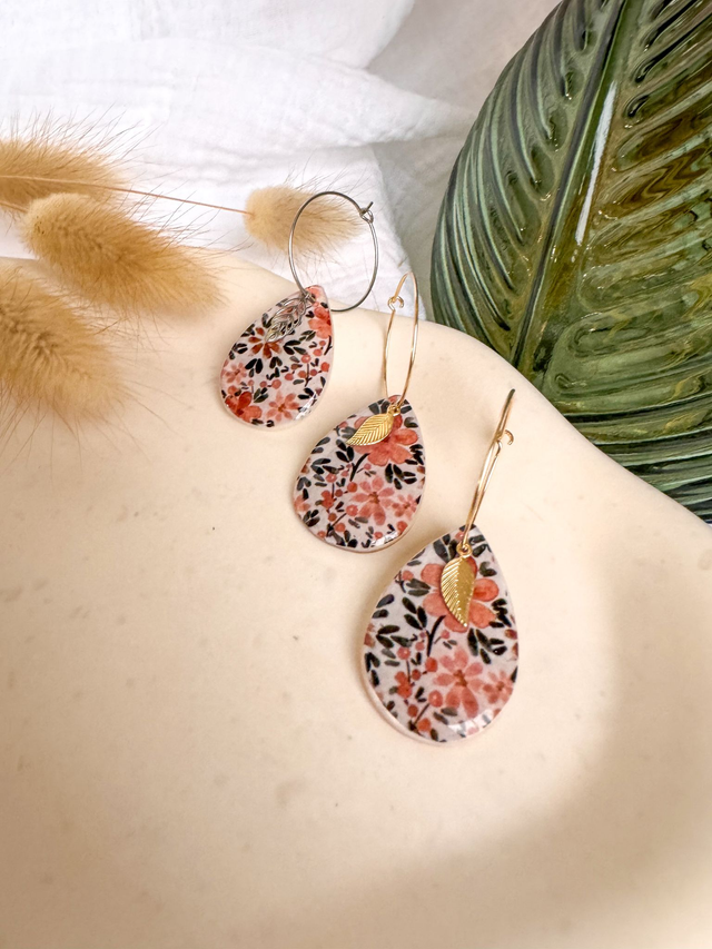 Boucles d'oreilles Feuille d'automne new co.