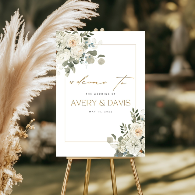 Wedding welcome board
