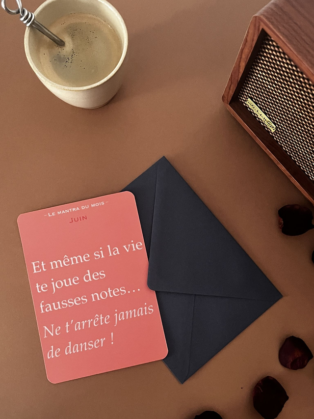 Carte de vœux &quot;Mantra&quot; juin