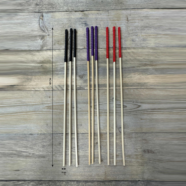 Cane van riet met handgreep van tape 