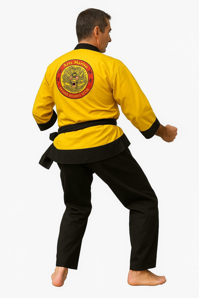 KUNG-FU ADULTE TENUE COMPLETE (pantalon, veste, ceinture brodée)