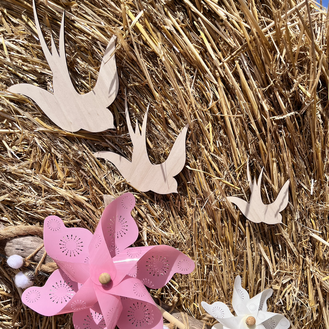 Lot de 3 hirondelles 