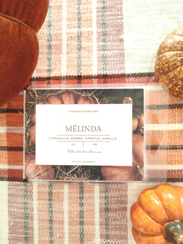 Fondant parfumé Mélinda — Citrouille, Ambre, Girofle & Vanille