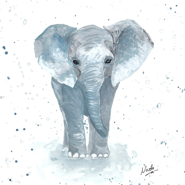 Elephant baby blue