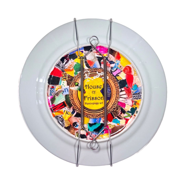 "Witch Double Trouble" Pink Upcycled Wall Plate - House of Frisson