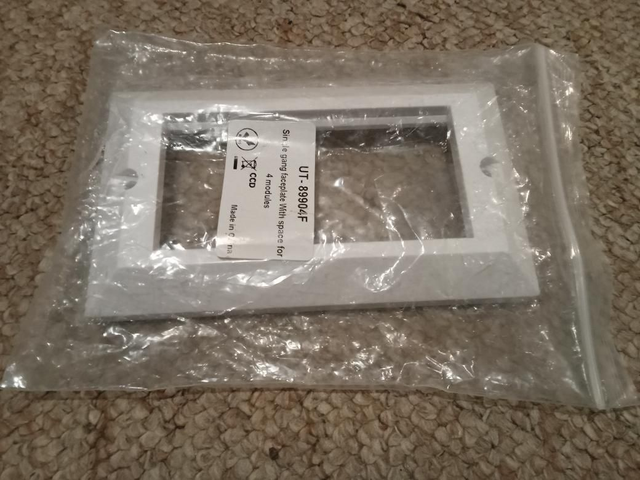 4 Way Double Gang Network Media Plate