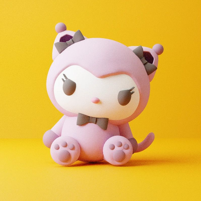 figurine bebe kuromi sanrio kawaii
