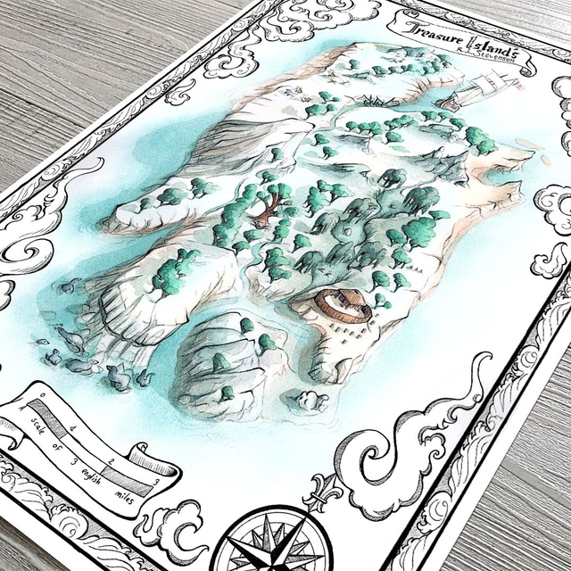 Cartographie fantasy - L'île au Trésor