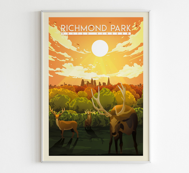 Richmond Park Wall Art Print