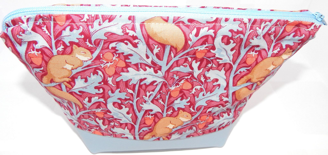 Makeup Bag Squirrel Blue Zip