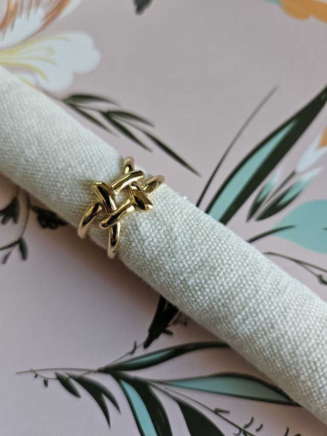 BAGUE DORE REGLABLE ACIER INOXYDABLE MODELE 4