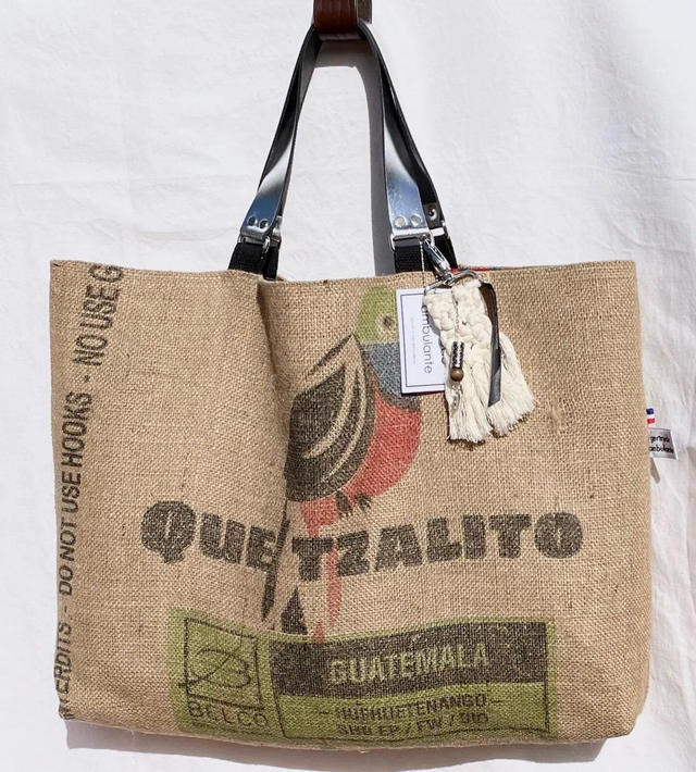 Sac cabas en toile de jute GM &quot;Quetzalito&quot; Guatemala