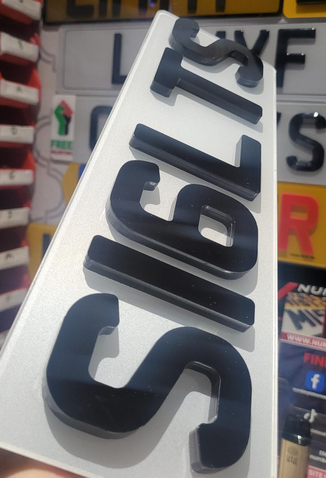 8mm Gloss Black 4D Laser Cut 