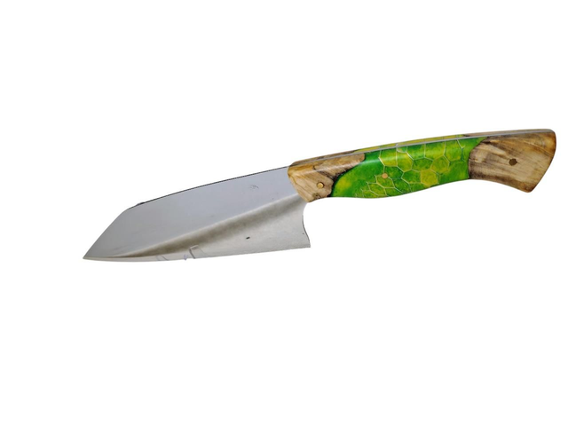 Couteau de cuisine inox en Loupe d&#039;érable hybride 