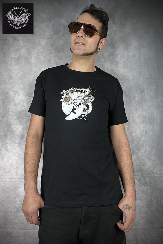 T-shirt Classic en Coton Bio "Snake &amp; Mask"