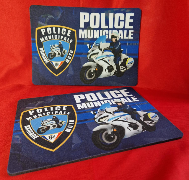 Tapis de souris Police Municipale Moto 