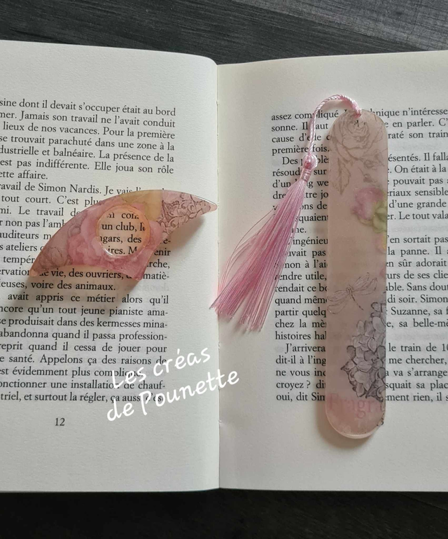 Marque-page style vintage 4 et sa bague de lecture