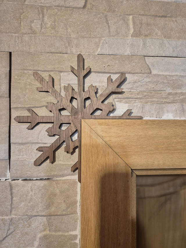 Décoration coin de porte flocon 