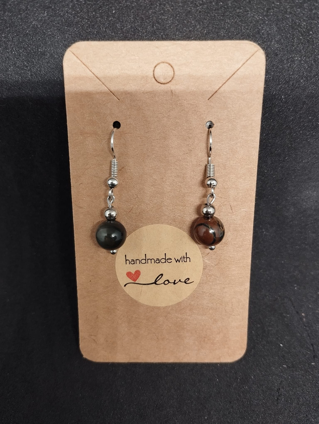 Boucle d'oreille en oeil de tigre