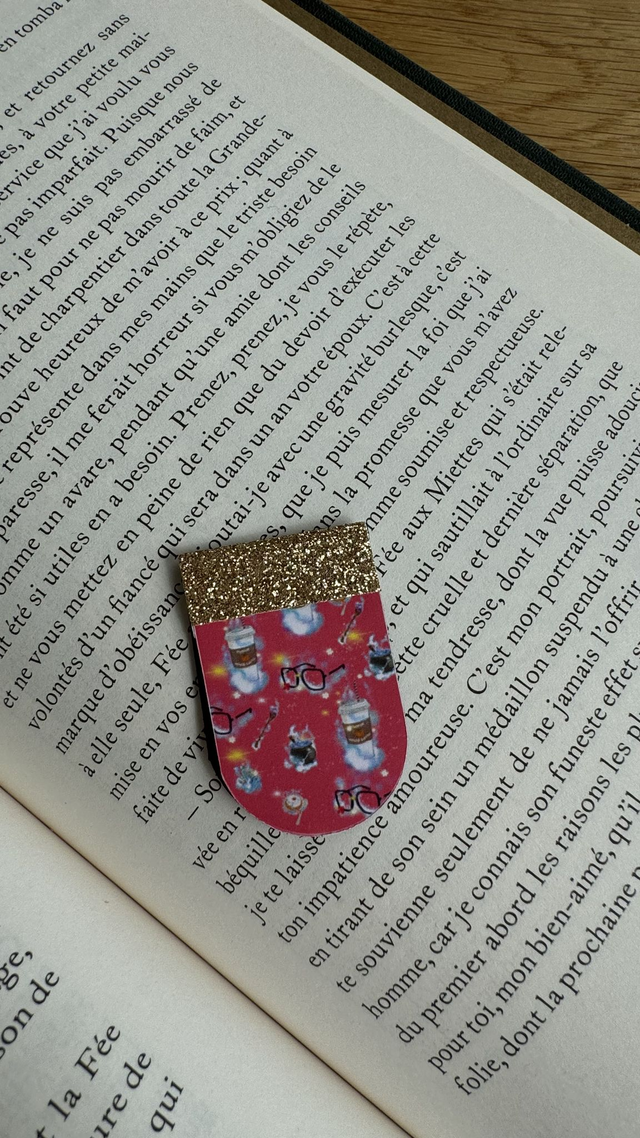 Marque-page magnétique Happy Magic, simple