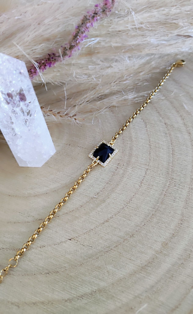 Bracelet "Éclat" Obsidienne N°9