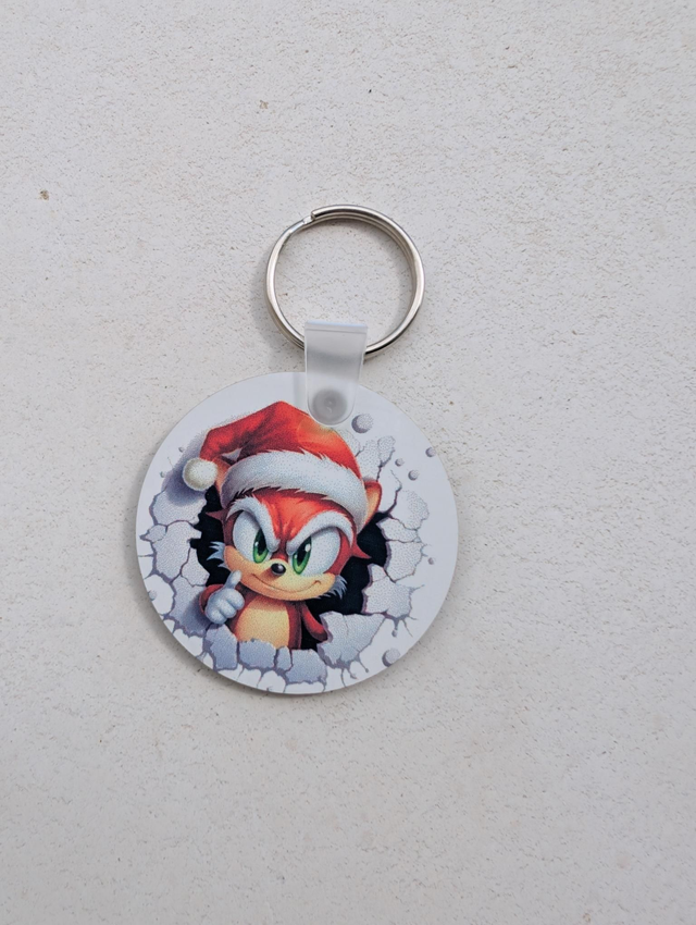 Portes clés sublimation Sonic Rouge 