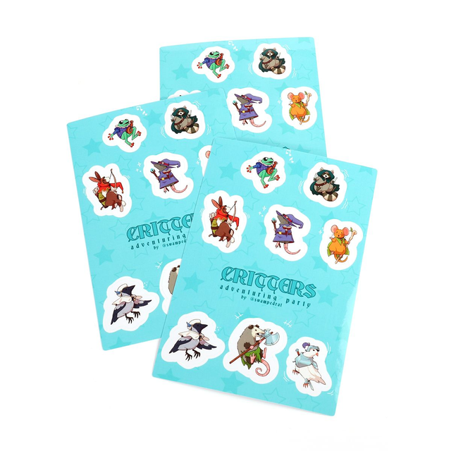 CRITter sticker sheet