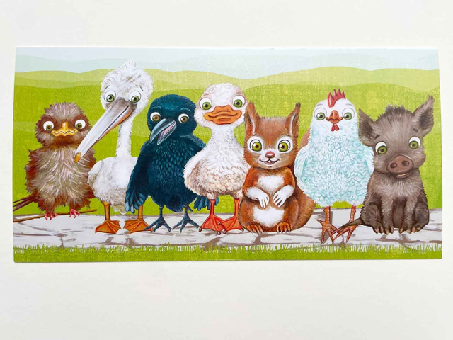 Böhm & Böhm Postkarte ALLE SIEBEN LANG / Postcard ALL SEVEN