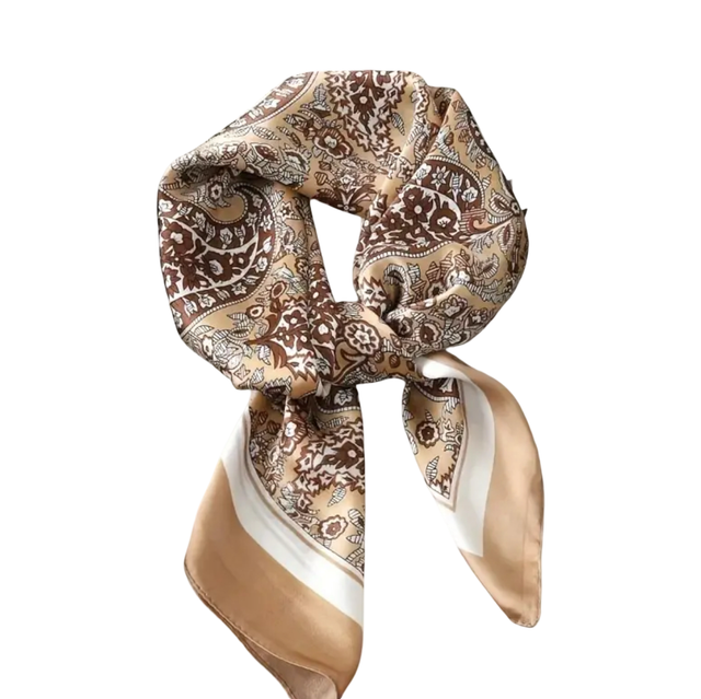 Sjaal vierkant beige chique