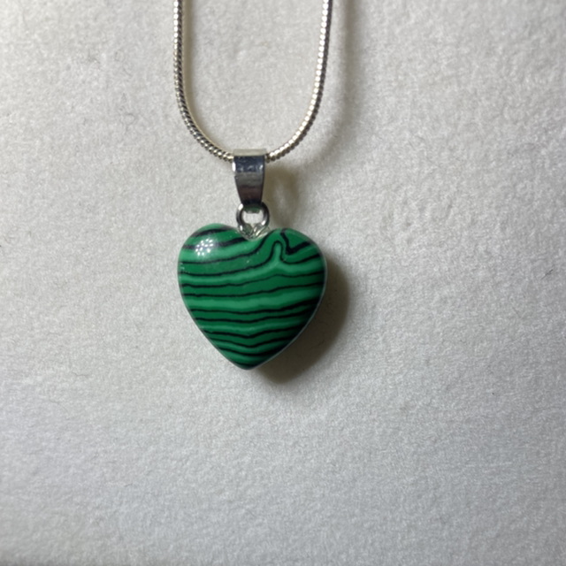 Malachite Heart Pendant 