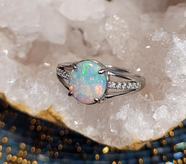 Bague Opale Australienne