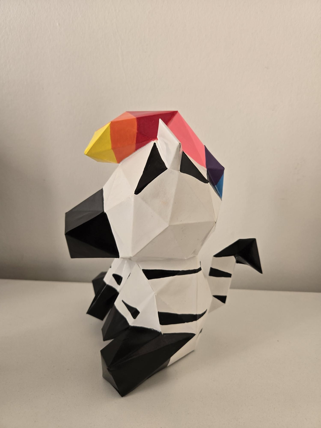 Rainbow – Zèbre Licorne en Papier ou Figurine Poétique