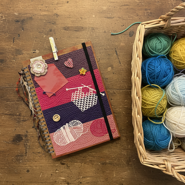 Knitting themed notebook - AD02